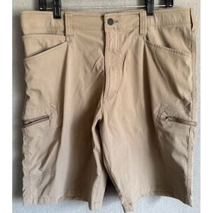 Wrangler Outdoor Shorts  Men 36  Brown  Performance Cargo Stretch Hiking Casual